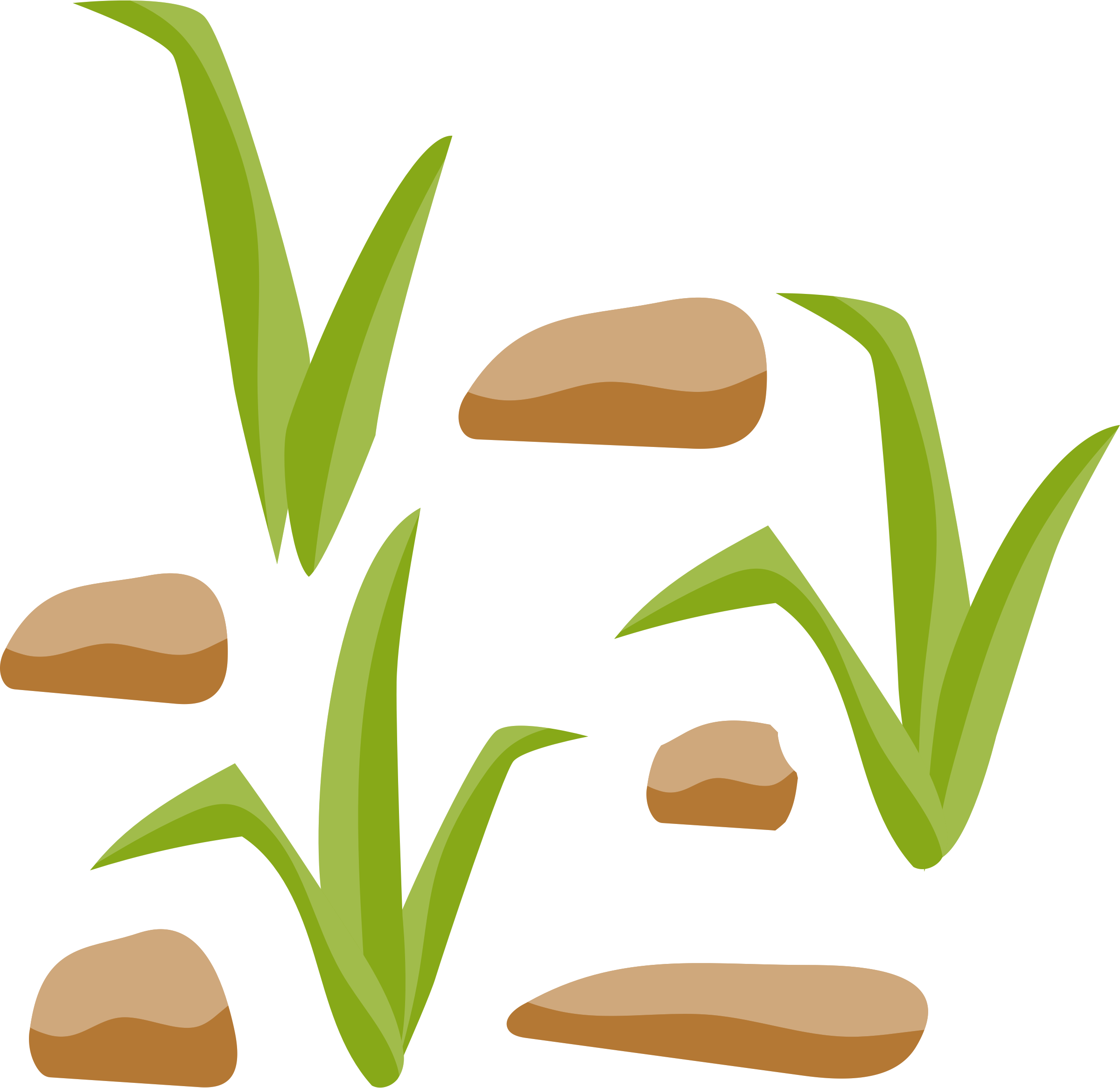 Grass and Rocks Vector clipart - Free Public Domain Stock Photo