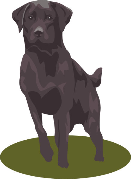 Black dog cartoon clipart