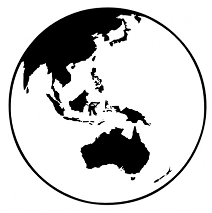 World clipart black and white