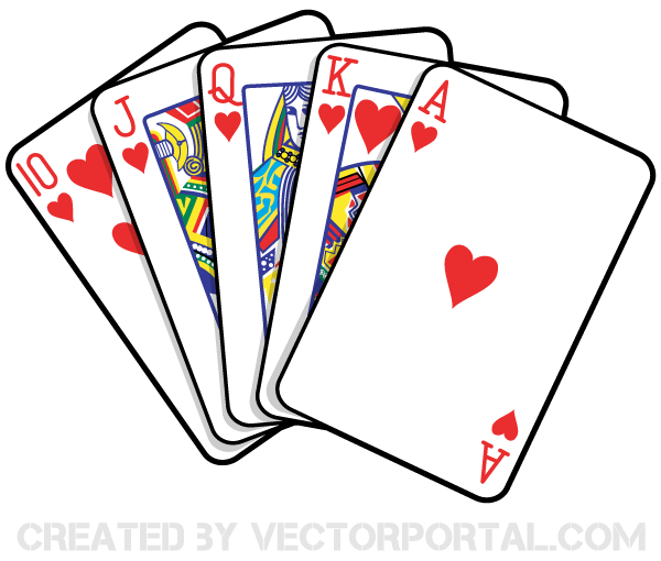 Animated playing cards clipart