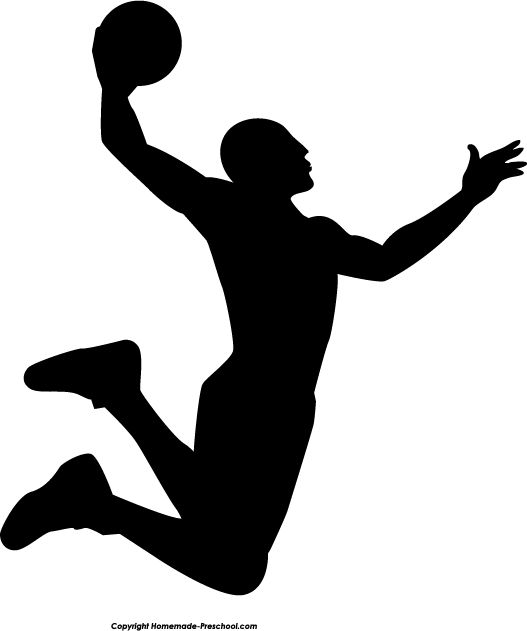 Basketball player clipart silhouette