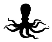 Octopus Silhouette Decal Sticker