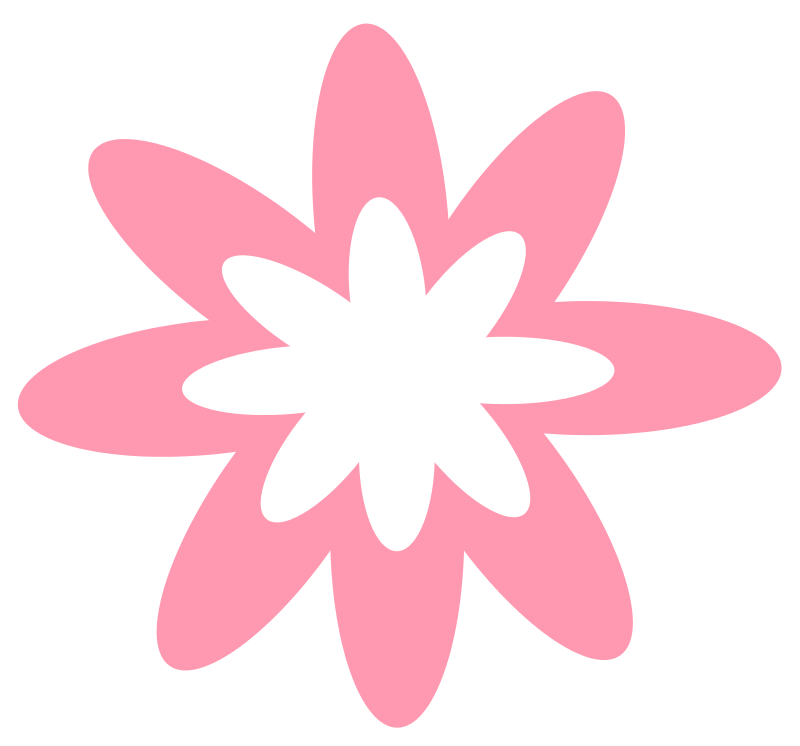 Clipart - Pink Burst Flower