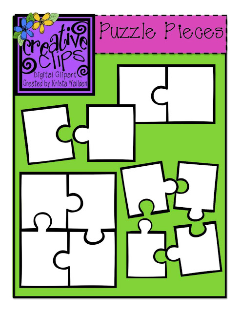 The Creative Chalkboard: {Free} Puzzle Piece Clipart and NEW Shape ...