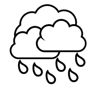 Raining Day Raindrop Falling from the Sky Coloring Page | Color Luna