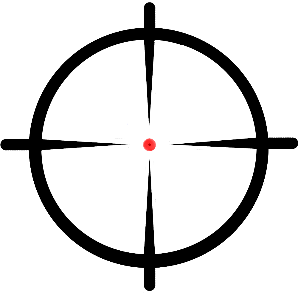 black crosshair dot with transparent background