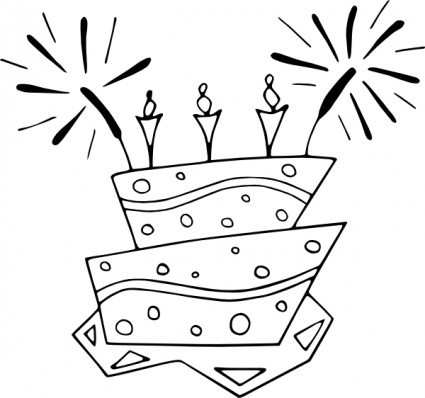 Flat_cake_bw clip art - Download free Other vectors