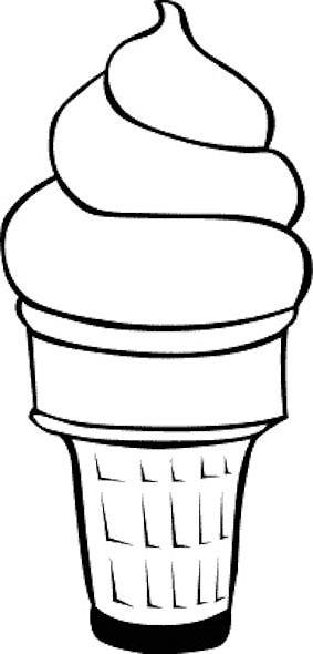 Printable Ice Cream Cone Coloring Page