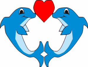 Kissing Dolphins Clip Art - vector clip art online ...