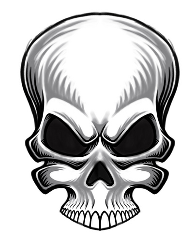 Evil Skull Art - ClipArt Best