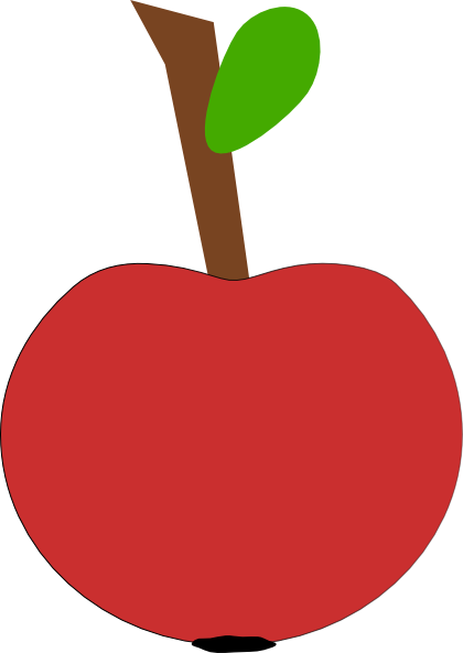 Red Apple clip art Free Vector