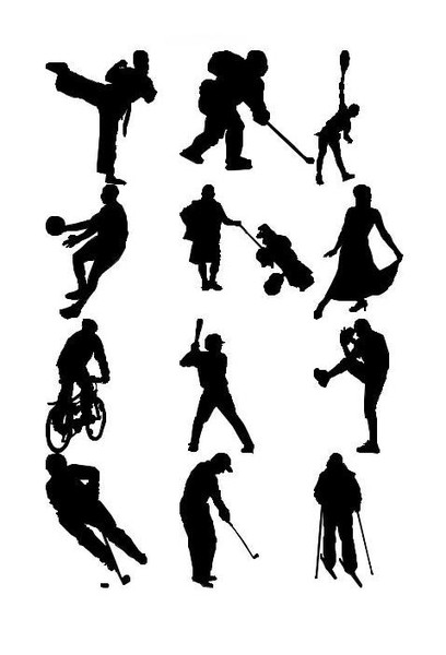3d model sports silhouettes