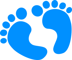 Blue Baby Feet Clip Art - vector clip art online ...