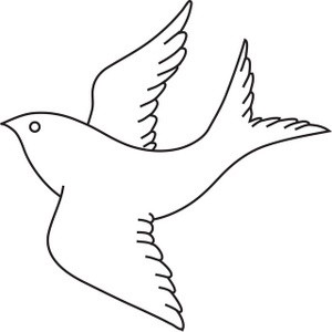 Bird Clipart Image - Bird in Flight Outline Drawing Coloring ...