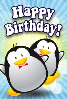 happy birthday penguin clipart