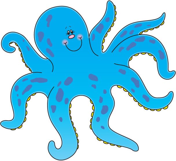 Cartoon octopus clipart