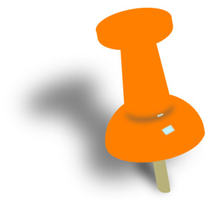 Orange Push Pin clip art - Polyvore