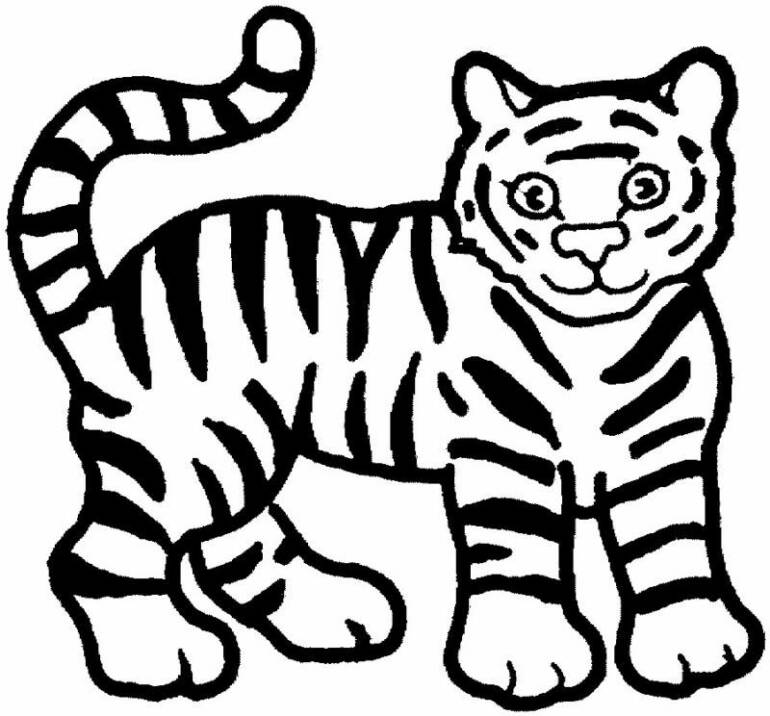 c+tiger Colouring Pages