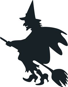 Witch Silhouette | Halloween Silhouettes, Halloween Witc…