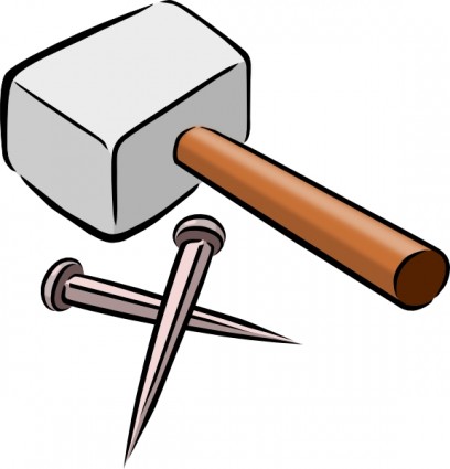 Snarkhunter Hammer And Nails clip art Free vector in Open office ...