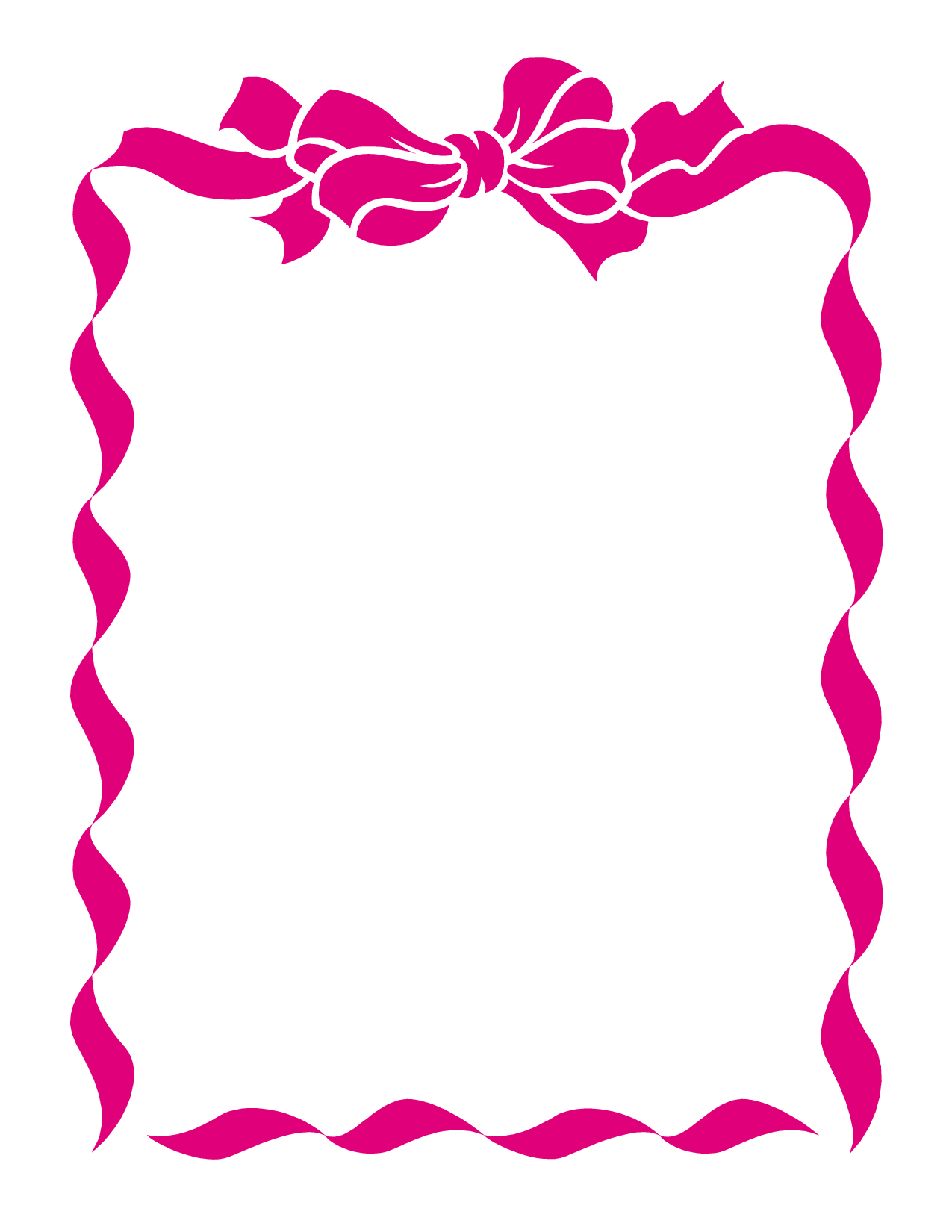 Pink Ribbon Printable Stationery Sheet