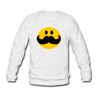 Funny Mustache Smiley face cartoon Sweatshirt ID ...