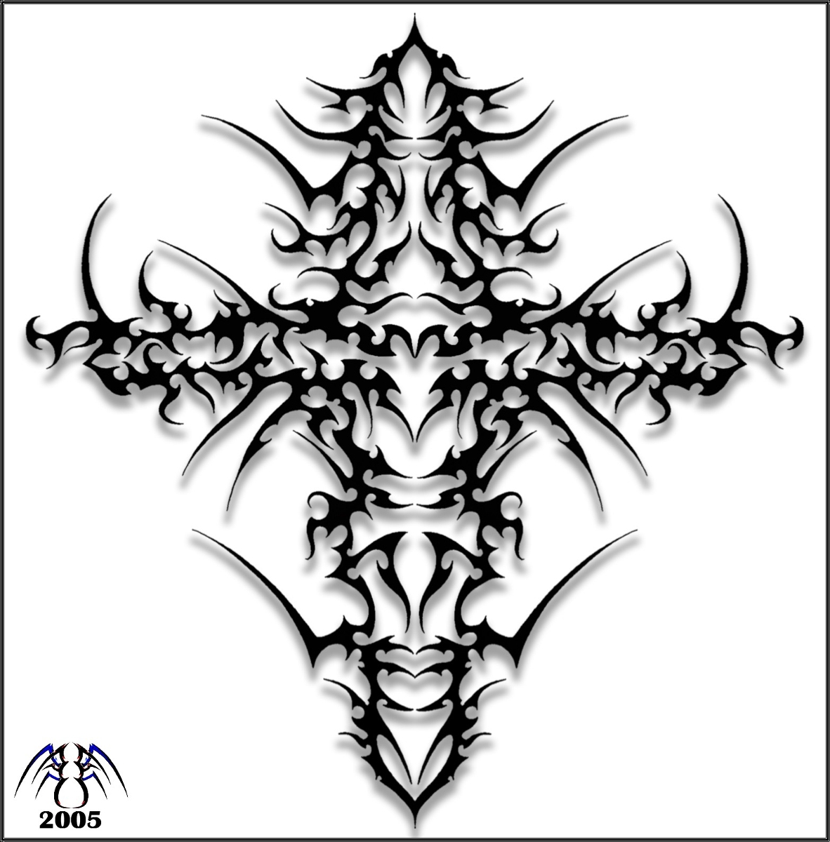 Ancient Tribal Cross By Alan47 Designs Interfaces Tattoo Design ...