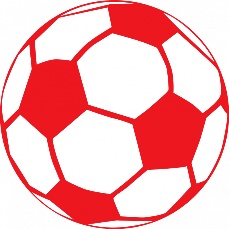 Red Soccer Ball Clipart