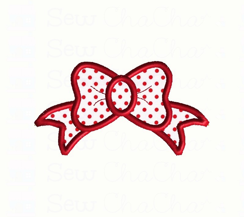 Princess Bow Applique Design