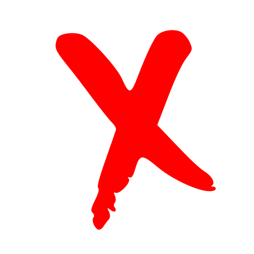 X Sign Clipart