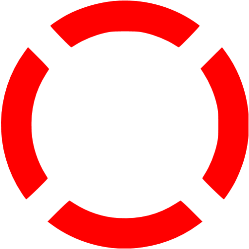 Red circle dashed 4 icon - Free red shape icons