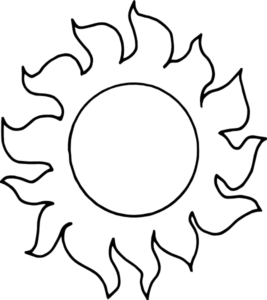 Best Sun Outline #1530 - Clipartion.com