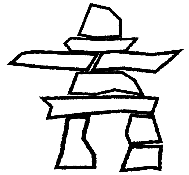 Clipart - Inukshuk outline