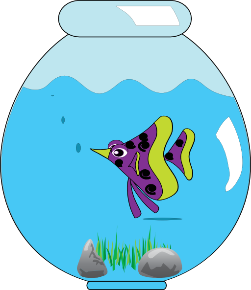 Fish Bowl With Fish Clipart