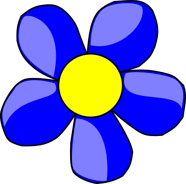 Blue Flower Design Clipart