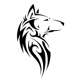 Wolf Tribal Stencil | Free Stencil Gallery