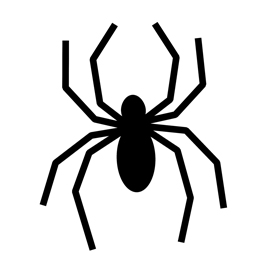 Spider Silhouette Stencil 01 | Free Stencil Gallery
