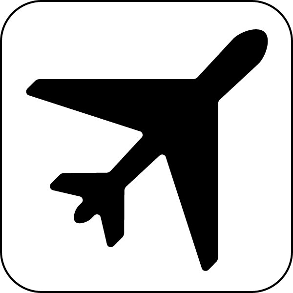 Air Plane Flight: Visual Symbol, Icon, Pictogram Signage for Way ...