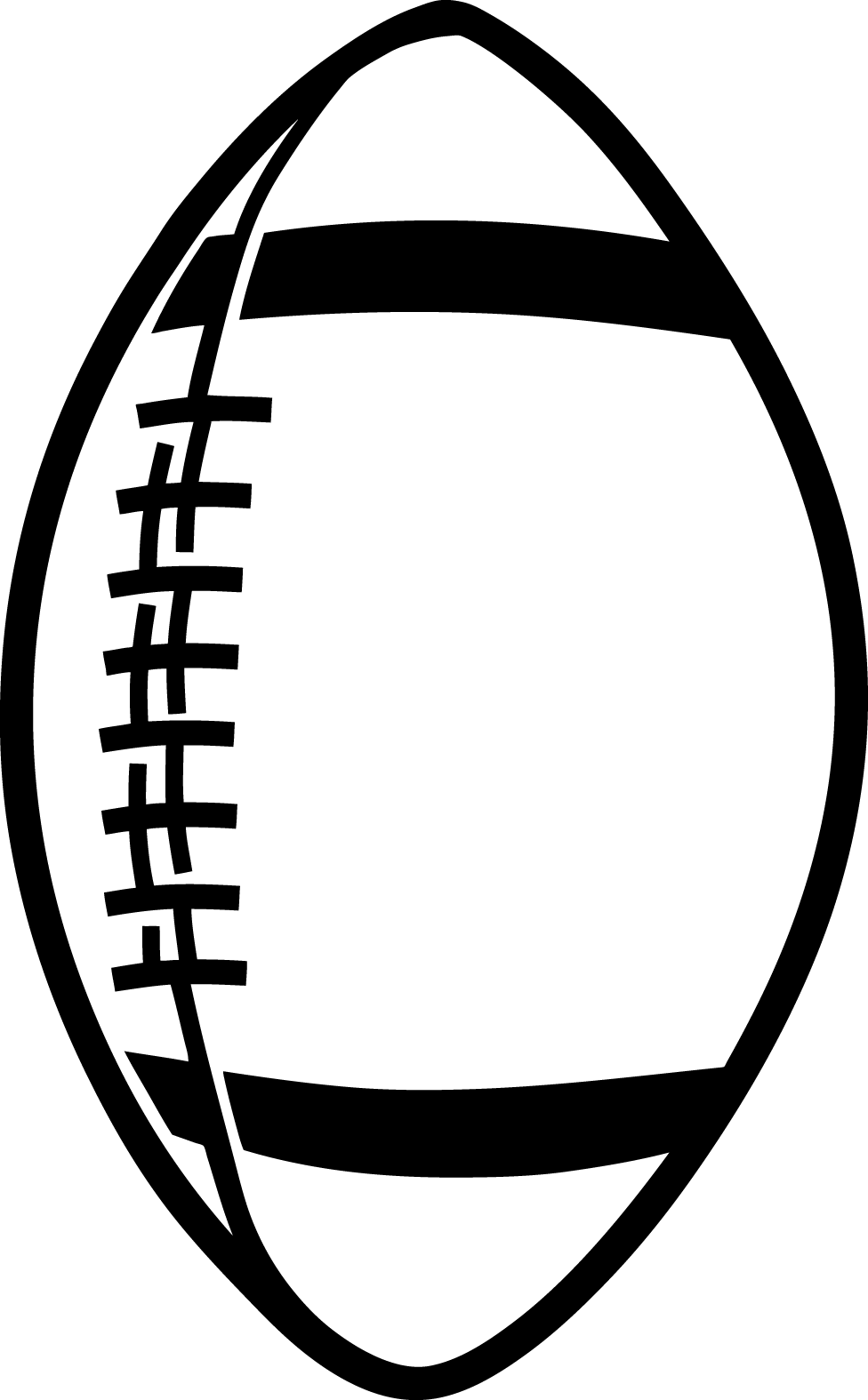 Black football outline clipart