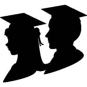 Girl And Boy Graduate Clipart