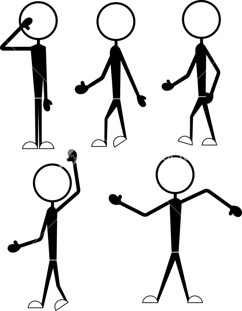 Cartoon Characters Stick Figures