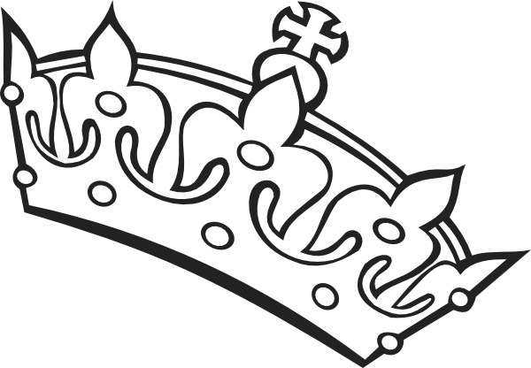 Pageant Crown Black And White Clipart