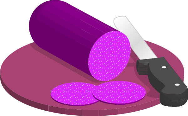 salami roll - vector Clip Art