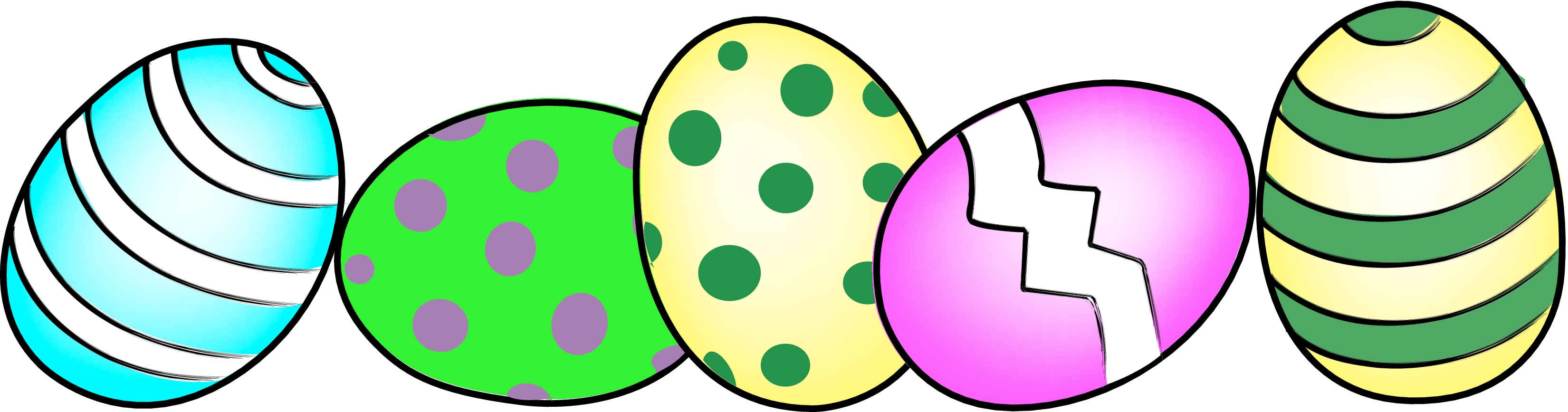 Colored Easter Eggs Clip Art – Clipart Free Download