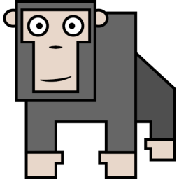 Funny gorilla clipart