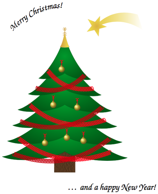 How can we draw a Christmas tree with decorations, using TikZ ...