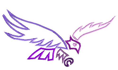 Flying Eagle Outline Clipart