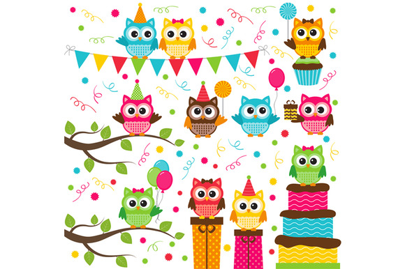 Happy Birthday Owl Clipart