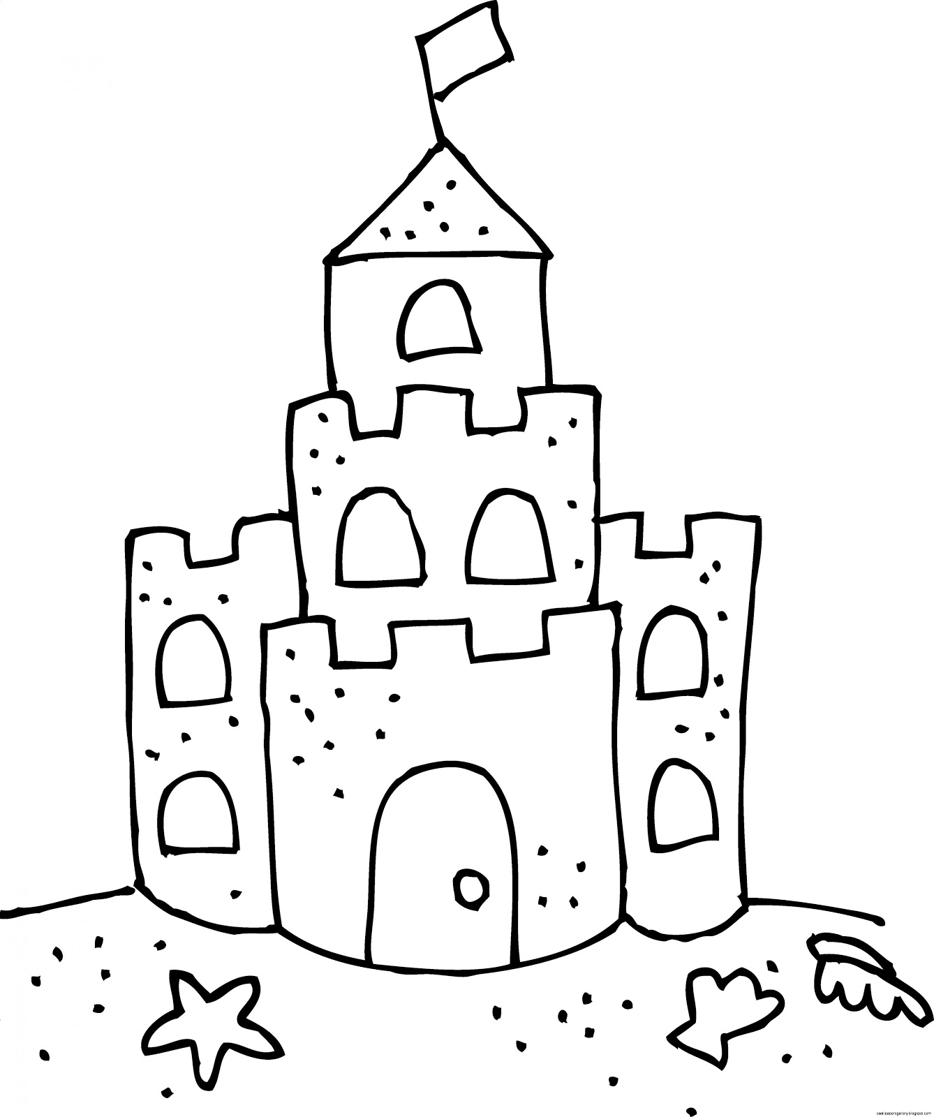 Sand Castle Clip Art Black And White | Wallpapers Gallery