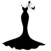 Wedding Dress Silhouette Clipart